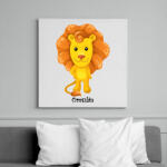 printfashion Oroszlán - Vászonkép - Fehér (6632727)