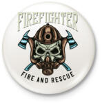 printfashion Firefighter 01 - Fire and rescue - Kitűző, hűtőmágnes - Fehér (4922426)
