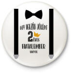 printfashion Jóképű fiatalember - Számmal - Kitűző, hűtőmágnes - Fehér (8097601)