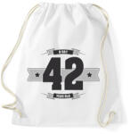 printfashion b-day-42-dark-lightgrey - Sportzsák, Tornazsák - Fehér (511374)
