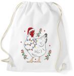 printfashion Karácsonyi csirke - Sportzsák, Tornazsák - Fehér (5628451)