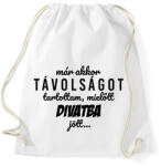 printfashion Távolságtartás - Sportzsák, Tornazsák - Fehér (2916776)