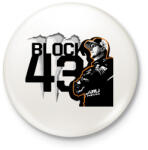 printfashion Ken Block narancs - Kitűző, hűtőmágnes - Fehér (12347646)