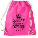 printfashion A királynők októberben születnek - Sportzsák, Tornazsák - Fukszia (374273)