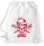 printfashion Grill koponya - Sportzsák, Tornazsák - Fehér (13689231)