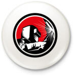 printfashion Hegesztős minta - fekete-fehér-vörös - Kitűző, hűtőmágnes - Fehér (6396900)