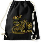 printfashion Dühös motoros - Sportzsák, Tornazsák - Fekete (112503)