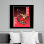 printfashion samurai - Vászonkép - Fekete (11376990)