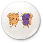 printfashion Szerelmes kenyerek - Kitűző, hűtőmágnes - Fehér (11761169)