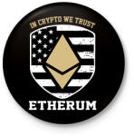 printfashion BITCOIN 4 EVER 92 - Kitűző, hűtőmágnes - Fekete (6977168)