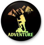 printfashion túrázás - Kitűző, hűtőmágnes - Fekete (4617197)