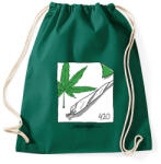 printfashion Beszívva - Sportzsák, Tornazsák - Sötétzöld (82700)