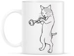printfashion Macska trombitál - Bögre - Fehér (10283615)