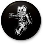 printfashion Minecraft csontváz - Kitűző, hűtőmágnes - Fekete (3094513)