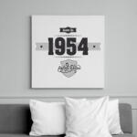 printfashion born-in-1954-(dark&lightgrey) - Vászonkép - Fehér (6622549)