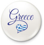 printfashion I love greece - Kitűző, hűtőmágnes - Fehér (4255530)