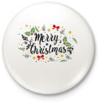 printfashion Merry Christmas - Kitűző, hűtőmágnes - Fehér (5613520)