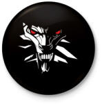 printfashion White Wolf - Kitűző, hűtőmágnes - Fekete (3100312)