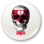printfashion Deathgram - Kitűző, hűtőmágnes - Fehér (3083262)
