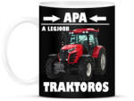 printfashion Apa a legjobb traktoros - Bögre - Fekete (5780382)