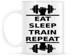 printfashion EAT SLEEP TRAIN REPEAT - Bögre - Fehér (956267)