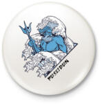 printfashion Poseidon - Görög tenger isten - Kitűző, hűtőmágnes - Fehér (4611053)