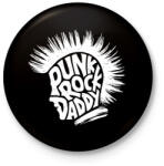 printfashion Punk Rock Apa - Kitűző, hűtőmágnes - Fekete (3095455)