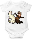 printfashion Vadas és albínó görénypáros - Baba Body - Fehér (4824788)