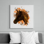 printfashion ló arckép - Vászonkép - Fehér (6638155)