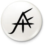 printfashion fekete jafi szimbólum - Kitűző, hűtőmágnes - Fehér (13383716)