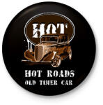 printfashion HOT ROADS - Kitűző, hűtőmágnes - Fekete (3100825)