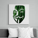 printfashion Anonymous bináris kód - Vászonkép - Fehér (6640118)