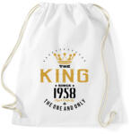 printfashion A király 1958-ban született - Sportzsák, Tornazsák - Fehér (1215848)