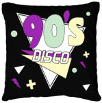 printfashion 90's disco - Párnahuzat, Díszpárnahuzat - Fekete (13307872)
