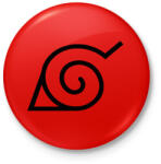 printfashion Konoha - Kitűző, hűtőmágnes - Piros (5673835)