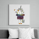 printfashion Unikornis szülinap június - Vászonkép - Fehér (6628744)