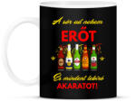 printfashion a sör ad nekem erőt - Bögre - Fekete (2637803)