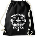 printfashion Training to go super saiyan 4 - Sportzsák, Tornazsák - Fekete (253820)