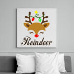 printfashion Rénszarvas/Reindeer - Vászonkép - Fehér (11124412)
