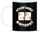 printfashion 44 POKER SZÜLINAP - Bögre - Fekete (9836666)