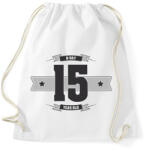 printfashion b-day-15-dark-lightgrey - Sportzsák, Tornazsák - Fehér (506824)