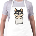 printfashion Cuki Husky Zsebben - Kötény - Fehér (16724628)