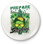 printfashion Szörfös napok - Kitűző, hűtőmágnes - Fehér (3073543)