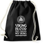 printfashion Viking blood - Sportzsák, Tornazsák - Fekete (15515356)