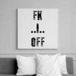 printfashion FK OFF - Vászonkép - Fehér (6621882)
