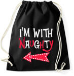 printfashion Vele vagyok - Sportzsák, Tornazsák - Fekete (2208747)