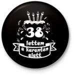 printfashion 38 lettem - Kitűző, hűtőmágnes - Fekete (3102322)