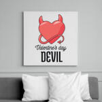 printfashion Valentine's day Devil - Vászonkép - Fehér (6635018)