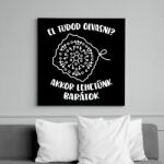 printfashion El tudod olvasni? Akkor lehetünk barátok - Vászonkép - Fekete (16534477)