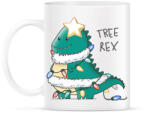 printfashion T-rex karácsonyfa - Bögre - Fehér (1091201)